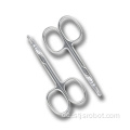 Fantastische Qualität Sharp Tip Mirror Beauty Scissors Silber Farbe Bart Augenbraue Nase-Haar-Trimm-Tools